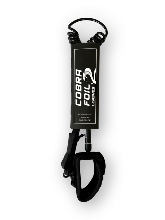 6ft x 5.5mm diameter Double Coil Leash - Black